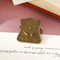 Pince à documents en métal mignonne motif ours, fournitures de bureau, pince de rangement, pince pour papiers de test et billets, petite pince promotionnelle à motif dessin animé pour entreprise