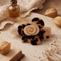 Barrette à cheveux élégante en acétate de cellulose à motif floral coréen, accessoires pour cheveux quotidiens pour femmes CST1238