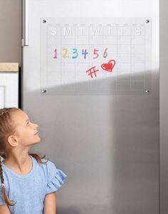 Magnetic Acrylic Customizable Multifunction <b>Calendar</b> Fridge Monthly Weekly Reusable Planner Whiteboard Custom Logo Promotional - Product Image 5