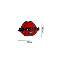 Broches de Esmalte Chapados en Oro con Forma de Labios Rosados y Ojos de Corazón, Creativos, Significativos y Potentes, para Mujeres Valientes, Venta al por Mayor