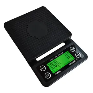 3KG 5KG 0.1g Coffee Weighing Drip Coffee Scale with Timer Digital Kitchen Scale High Accurate LCD Scales
