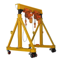 Grue portique motorisée contrôlée par PLC, boîte de vitesses moteur, marque MHICRANE, 2,5 tonnes/3 tonnes/6 tonnes, cabine jaune, commande 20-40M/MIN 1