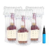 Sacs de protection réutilisables pour bouteilles de whisky, emballage gonflable à colonnes d'air, sacs à bulles pour le transport du whisky - Ventes Flash