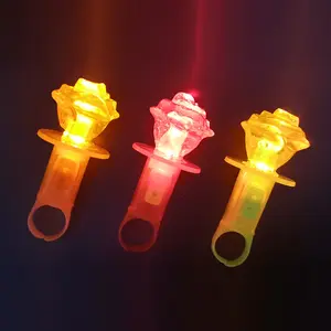 Wholesale Ring Candy Fruity Flavour Glowing rose shaped ring candy Hard Pop Candy For Kids