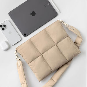 Sac de <span class=keywords><strong>pochette</strong></span> pour tablette gonflé d'usine compatible avec <span class=keywords><strong>11</strong></span> <span class=keywords><strong>pouces</strong></span> <span class=keywords><strong>iPad</strong></span> Air 2025 <span class=keywords><strong>pochette</strong></span> de transport mignonne matelassée pour tablette avec bandoulière - Product Image 6