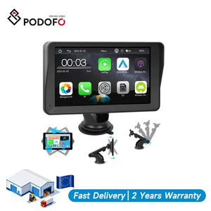 Podofo Reproductor Multimedia Inalámbrico Portátil para Automóvil con Pantalla HD de 7 Pulgadas, Radio para Automóvil con Carplay/Android Auto, AirPlay, Android Cast, Música por BT - Product Image 1