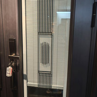 Porte en verre double de l'entrée principale en acier personnalisée avec stores et porte de sécurité