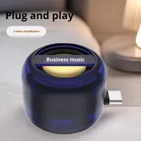 Mini-enceinte portable sans fil transfrontalière à branchement direct Type-C pour téléphone portable avec subwoofer externe et fonction vocale