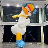 Canard géant gonflable de 2,2 m/7,22 pi de long, jouet en peluche gonflable, décoration, mascotte gonflable, ballon publicitaire gonflable personnalisé