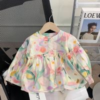 Ensemble de Vêtements pour Filles 2026 Automne : Blouse Florale Mignonne et Pantalon en Jean – Tenue Deux Pièces Tendance pour Bébé