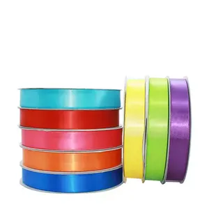 Manufactures custom 196 colors 38mm recycled polyester single double face cinta ruban 1.5 inch satin ribbon roll