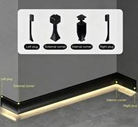 Plinthe en aluminium moderne, accessoires de revêtement de sol, installation adhésive sans perçage, protection murale et solaire pour cuisine