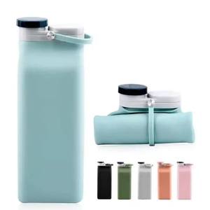 Wholesale 400/600ml Portable Silicone <b>Water</b> <b>Container</b> Custom Logo Silicone <b>Water</b> Bottles for Gym Camping - Product Image 6