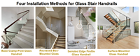 Maßgefertigte Moderne Gerade Treppen mit Glasgeländer, Schwebende I-förmige Aluminiumstufen für Hausrenovierungen, Edelstahl-Balkon, Einkaufszentrum