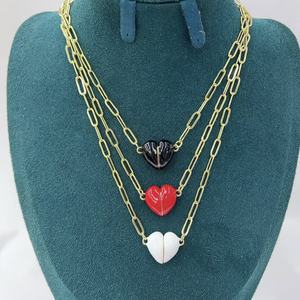 <span class=keywords><strong>BD</strong></span>-C5780 Collier Ailes Danseuses pour Meilleure Amie, Sœur Chérie, avec Cœurs et Fleurs en Émail, Collier BFF en Or 18 carats - Product Image 2