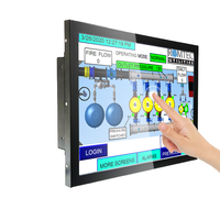 Écran tactile mural IPS étanche de 15 pouces, lisible en plein soleil, avec interfaces USB, HDMI et VGA, personnalisable