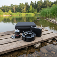 Caméra de pêche rotative à 360 degrés IP68 avec enrouleur de câble de 30 mètres, écran de 5,0 pouces et capacités de détection de température/profondeur