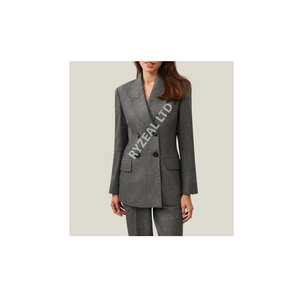 Trajes Formales Casuales de Negocios para Mujer, Antiarrugas, 100% Poliéster, Blazers de Un Solo Pecho para Toda Temporada - Product Image 3