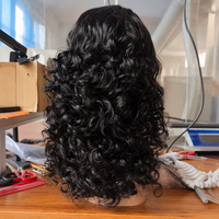 Perruque en cheveux humains Bouncy Wave 13X6 HD 40 pouces, densité 150% 180% 210%, perruque complète en dentelle frontale, perruques frontales en dentelle de cheveux humains indiens