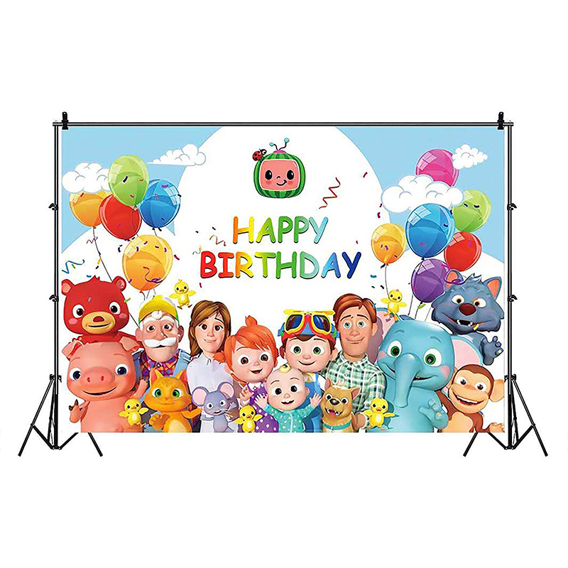 Cocomelon День Рождения мультфильм Cocomelon праздничные принадлежности украшение день рождения баннер на стену декорация 5x3 фута