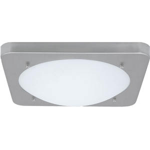 ALTAMIRA Nickel <b>Square</b> <b>Ceiling</b> <b>Light</b> 1xE14 26x26x7cm Dimensions - Product Image 1