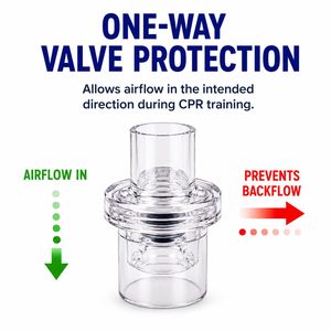 วาล์วฝึกซ้อม CPR แบบใช้แล้วทิ้งสำหรับหน้ากากกู้ภัยและหุ่นจำลอง พร้อมตัวกรองอากาศแบบใช้ครั้งเดียวสำหรับมืออาชีพด้านการเอาชีวิตรอดกลางแจ้ง - Product Image 1