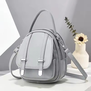Vintage Small <b>Backpack</b> Shoulder Bag Women Soft PU Leather Crossbody Bag Multifunction Casual <b>Lady</b> Handbag - Product Image 3