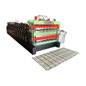 Automatic Corrugated Roofing Sheet Double Layers Ibr Color Steel Roof Tiles Making Machinery