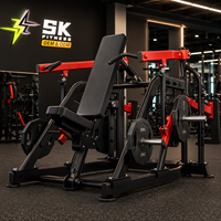 Máquina de Press de Hombros Sentado SK Comercial, Equipo Profesional de Fuerza con Carga de Placas para Estación de Desarrollo Muscular Deltoidal