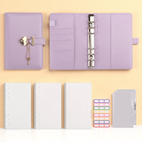Agenda en cuir PU écologique A5, carnet personnalisé avec reliure cousue et serrure