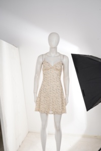 Women's Yellow Floral <b>Spaghetti</b> <b>Strap</b> Dress Sexy Backless Lace-Up Mini Dress with Ruched Bust A-Line 2026 Summer Vacation Dress - Product Image 6