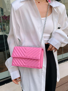 Sac pour femme 2025 Nouveau motif matelassé Sac bandoulière chaîne sous le bras Sac carré tendance Design de fermeture à clé - Product Image 5