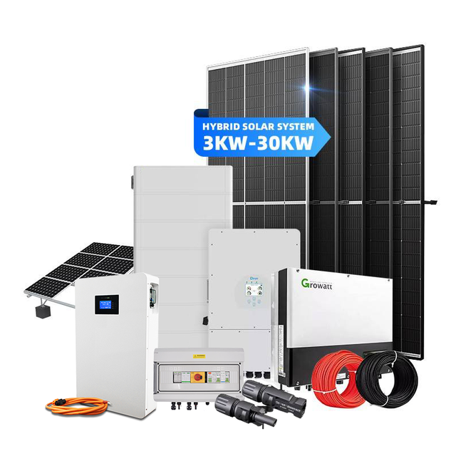 Hybrid Solar Energy System Full Package 5Kw 6kw 8kw 10Kw Solar Power System Photovoltaic 10Kw Home Solar Power Kit Complete Set