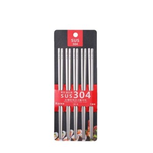 Baguettes en acier inoxydable 304 antidérapantes, couverts en métal pour la maison, paquet de 5 paires - Product Image 3