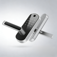 Cerradura de Puerta de Madera de Una Sola Lengüeta Estable RFTC RF-086 con Soporte para Huella Dactilar, Código y Tarjeta de Memoria, Habilitada para Wi-Fi Tuya, Grado C Universal