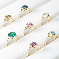 Bague de fiançailles en or massif 9K 10K 14K 18K blanc, jaune, rose, avec diamant de laboratoire 1 carat D VS1 ovale serti clos