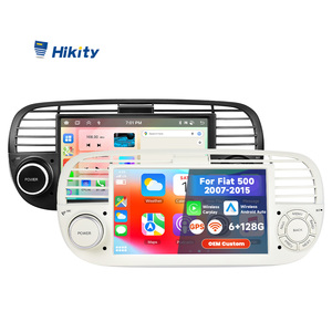 Hikity 7 ''6 + 128G pour <span class=keywords><strong>Fiat</strong></span> 500 2007-2015 Android Car Radio Car Stereo Wireless Carplay/Android Auto EQ/GPS/WiFi Fabricant OEM - Product Image 1