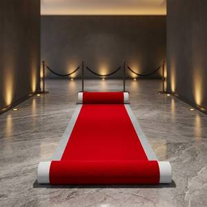 Tappeto Rosso Intrecciato per Corridoio, Ideale per Cerimonie Nuziali, Feste ed Eventi - Product Image 3