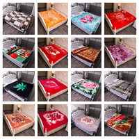 Neues Design Modische Komfortable Blumenbedruckte Mexikanische Plüsch-Fleece-Minkdecke für Alle Jahreszeiten Maschinenwaschbar