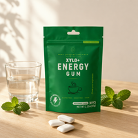 Chewing-gums énergétiques à la menthe verte sans sucre, au xylitol naturel, NeuroGum, formule de stimulation rapide