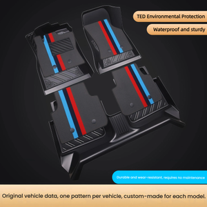 Alfombrilla de Coche 3D Flexible Impermeable de TPE, Diseño Antideslizante con Líneas Multidecorativas, Juego Completo de Alfombras de Coche de 5 mm de Grosor - Product Image 6