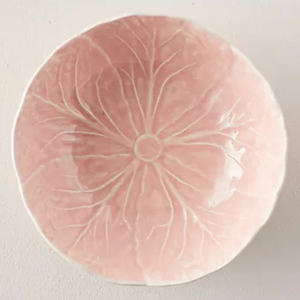Saladier en céramique <span class=keywords><strong>feuille</strong></span> <span class=keywords><strong>de</strong></span> <span class=keywords><strong>chou</strong></span> rose Vente en gros - Product Image 3