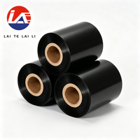 Pita Lilin Kualitas Tinggi Kustom Pabrik LTLL 90mm X 300m Bahan PET Pita Printer Transfer Termal untuk Printer Label