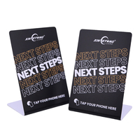 Support de menu NFC personnalisé avec impression RFID, code QR et porte-cartes pour commentaires sur les réseaux sociaux