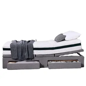 Cama eléctrica Tecforcare RV, marco de cama ajustable de EE. UU., cama ajustable eléctrica mágica, cama de soporte trasero ajustable