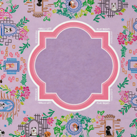 Tapis de Mahjong Américain de Luxe Personnalisé en Gros, 80 cm Carré, en Caoutchouc Naturel Écologique, Imperméable, Rose, Motif Chien Dessiné à la Main