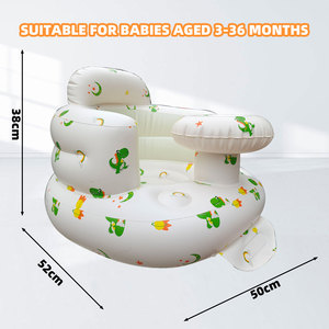 โซฟาเป่าลมสำหรับเด็ก  วัสดุ PVC  พร้อมที่นั่งเสริมสำหรับเด็ก  ลายการ์ตูน  สำหรับห้องนั่งเล่นและห้องน้ำ - Product Image 3
