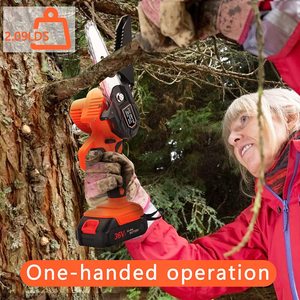 Máy cưa xích mini không dây dùng pin, thiết kế mới, cắt gỗ, mài sắc, không chổi than, 24V - Product Image 2