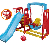 Ensemble de jeux d'intérieur pour enfants, toboggan et balançoire en plastique PE, pour la maison, l'école, la maternelle et l'usage public