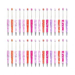 Personalized DIY Heart Beaded Ballpoint Pen for <b>Creative</b> Valentine's Day <b>Gift</b> Wholesale Customizable Design - Product Image 1